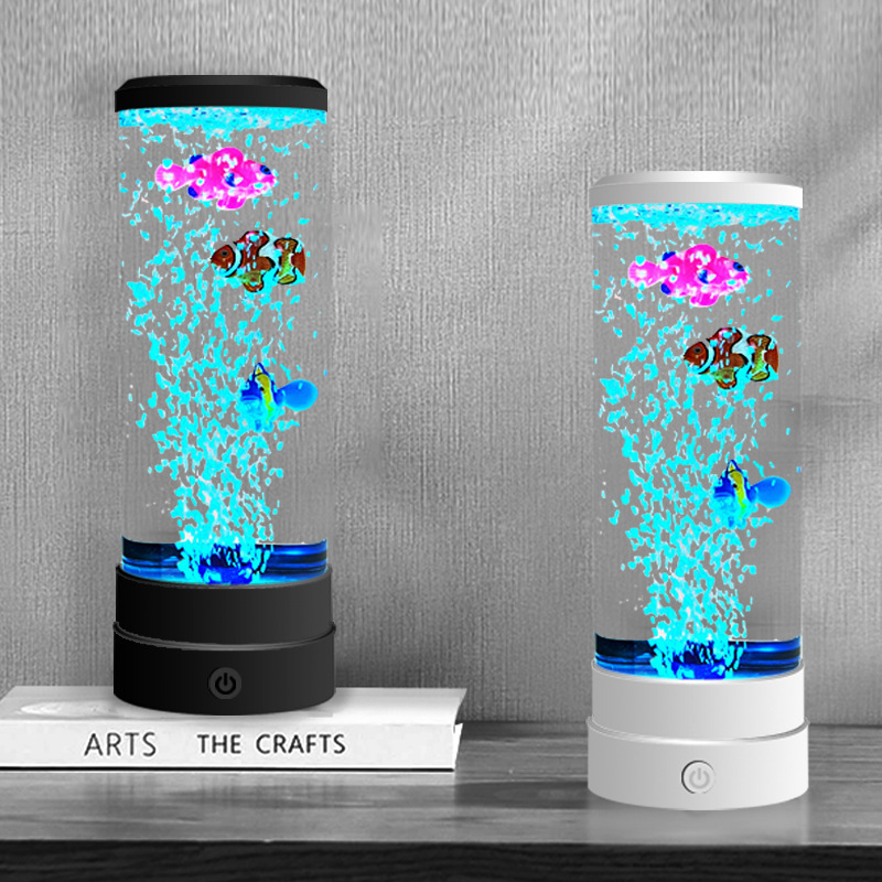 Home Decor Simulator - Symulowany LED-owy, wielokolorowy, bańkowy akwarium z