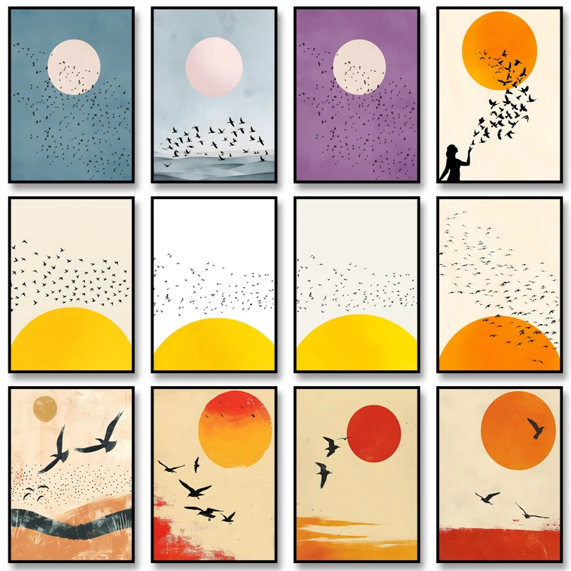 Home Decor Japandi - Japoński minimalistyczny plakat na płótnie w