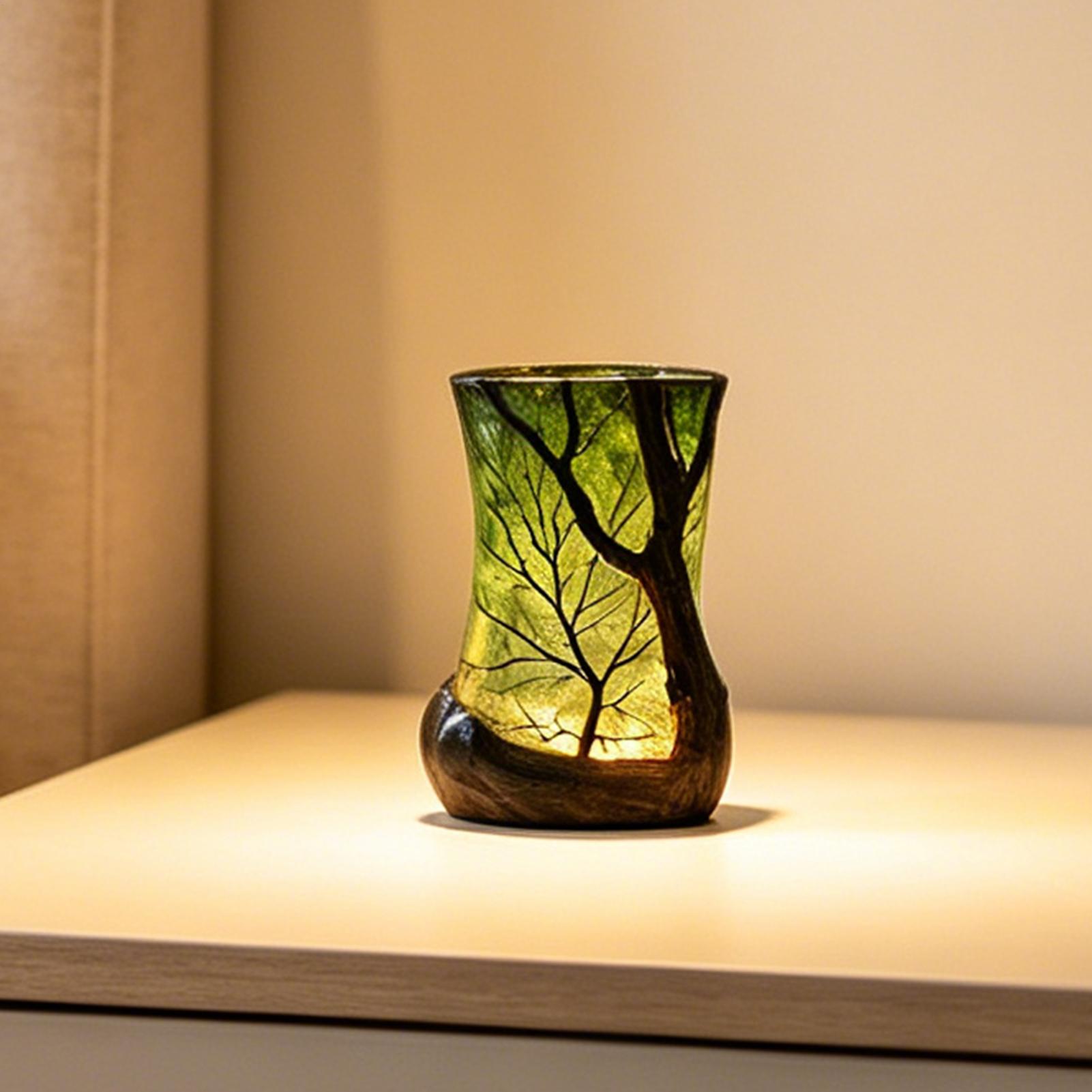 Home Decor Com - Lampka nocna na stolik, lampka leśna,