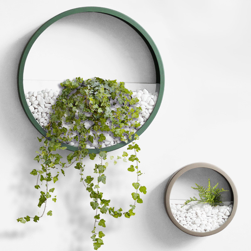Woven Wall Basket - Kreatywne ściany wazony metalowe sztuki żelaza