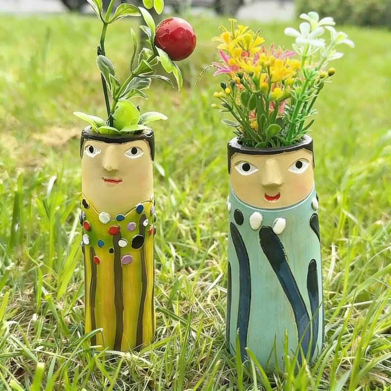 Home Decor Vase With Flowers - Ręcznie robiony wazon z żywicy w