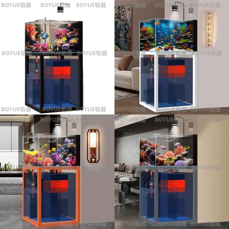 Home Decor Habitat - Akwarium słonowodne z ultra przezroczystego szkła