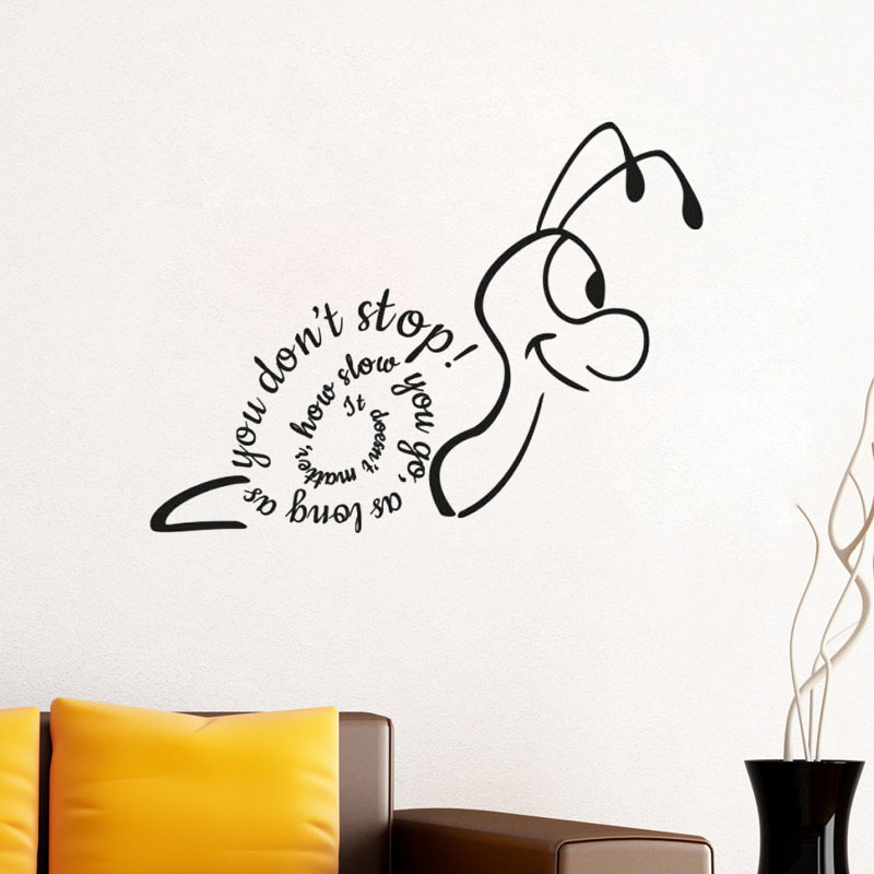 Home Decor How To - Kreatywny ślimak naklejka ścienna nie ma