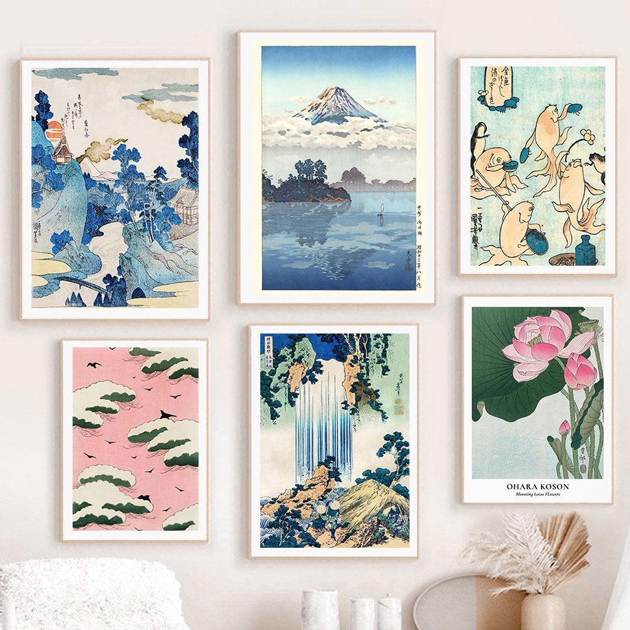 Home Decor Japandi - Hokusai Ohara Koson Japanese Art Poster