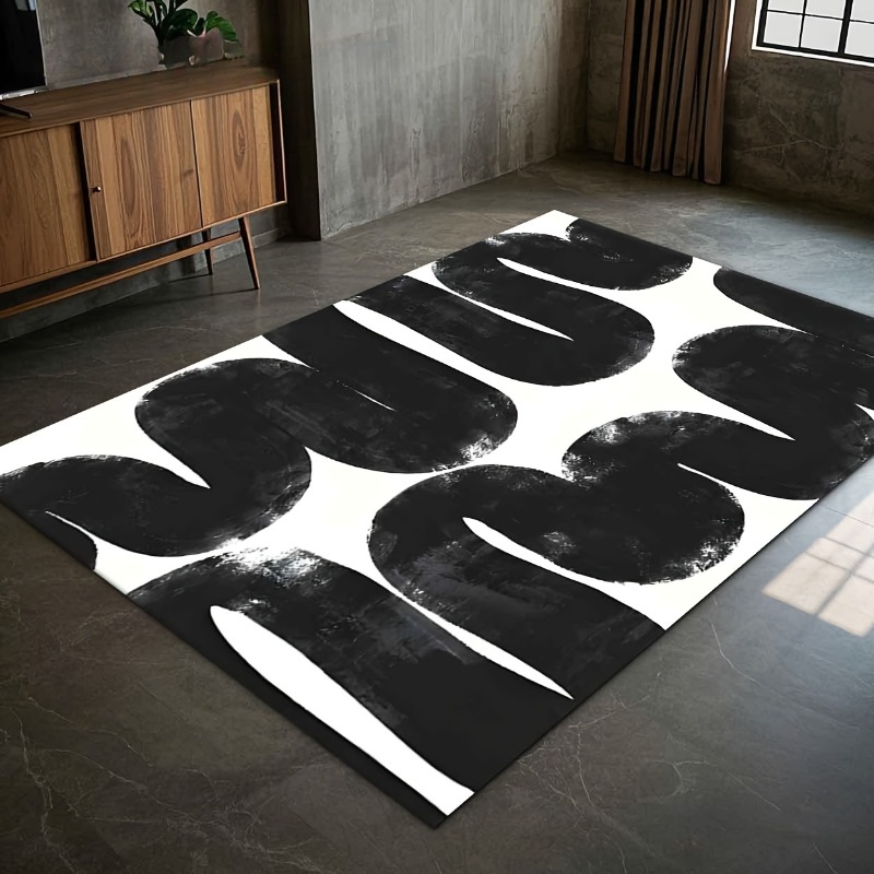 Home Decor Ig - Nowoczesny minimalistyczny dywan do salonu Czarny