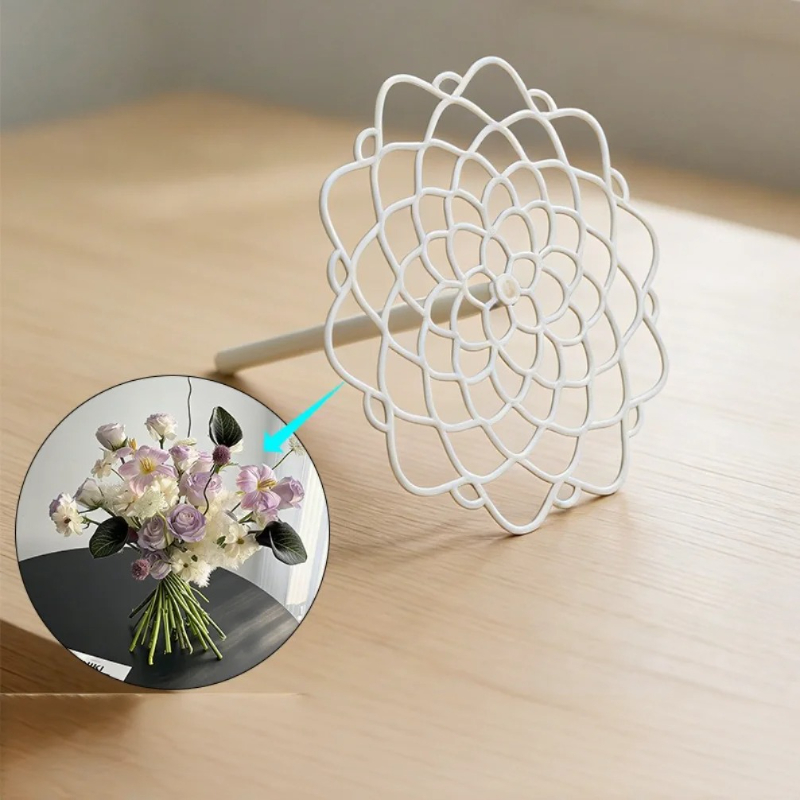 Home Decor Vase With Flowers - Spiralny uchwyt na łodygi Ikebana, wazon,