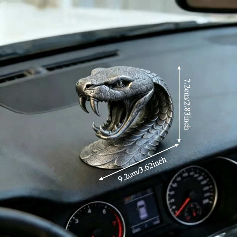 Home Decor Habitat - Rzeźba Czaszki Kobry Dekoracja Samochodowa Domowa
