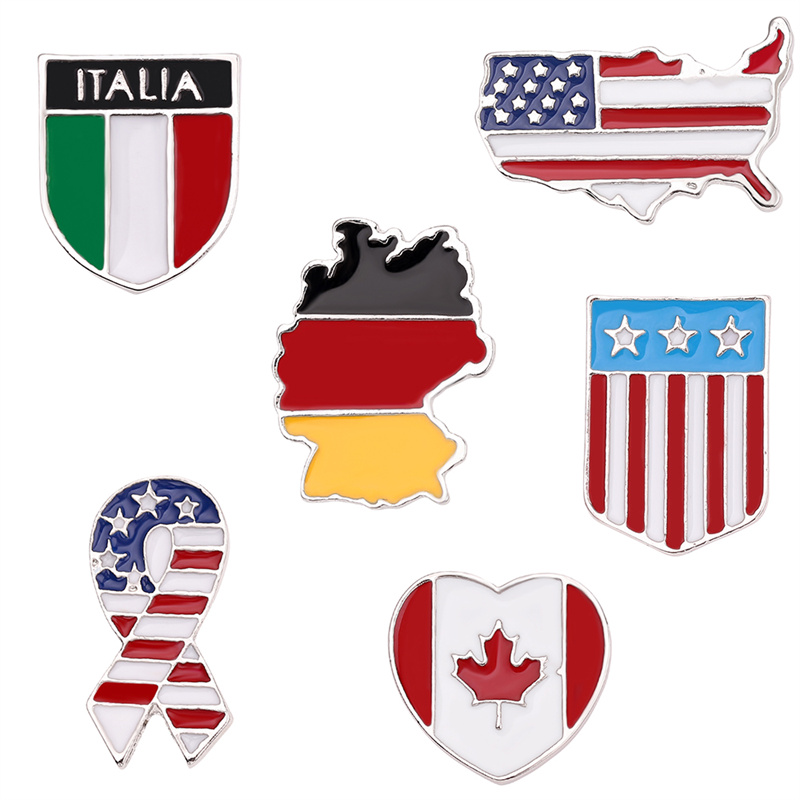 Home Decor Canada - Przypinka z flagą narodową Kanada Włochy