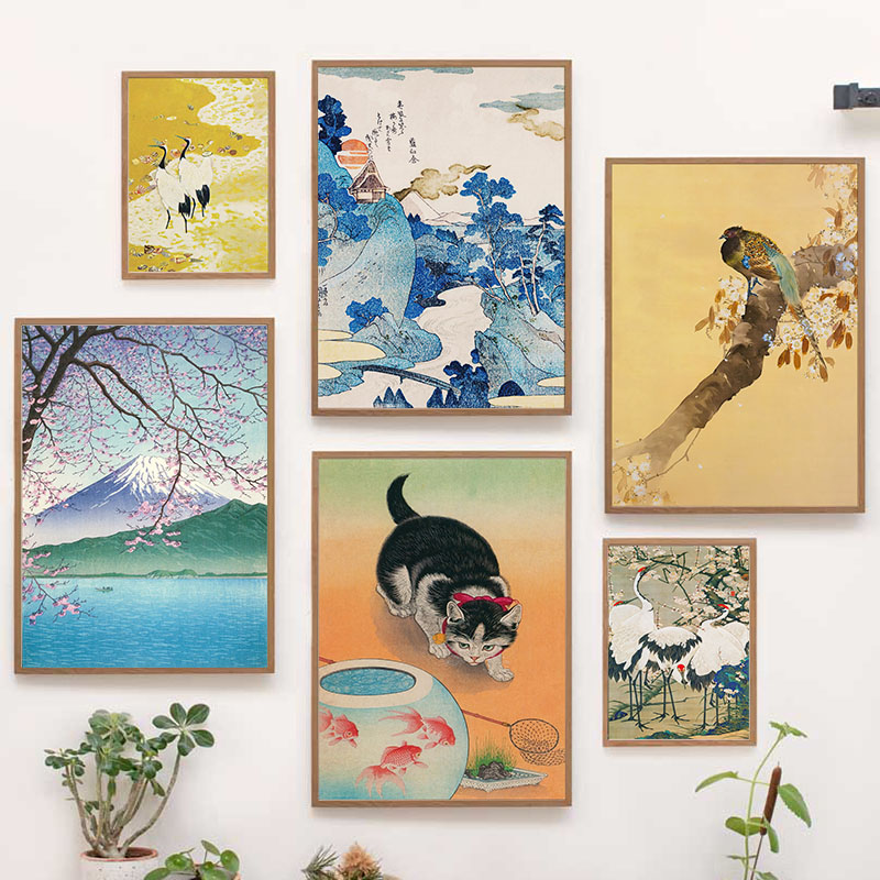 Home Decor Japandi - Japońskie obrazy na płótnie Katsushika Hokusai,