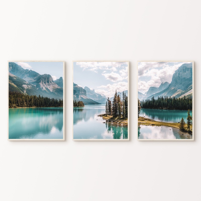 Home Decor Canada - Plakat Kanada Góry Jezioro Krajobraz Leśny