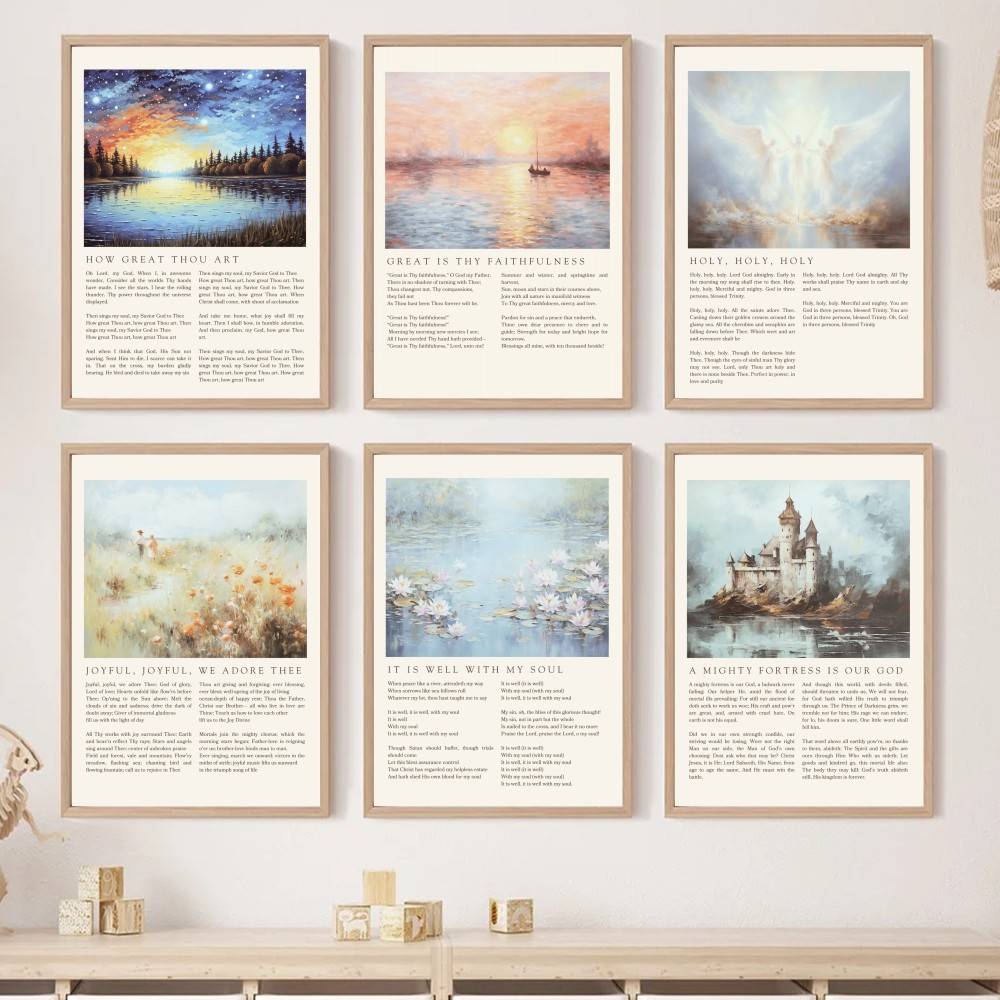 Home Decor How To - Plakat z hymnami chrześcijańskimi Amazing Grace
