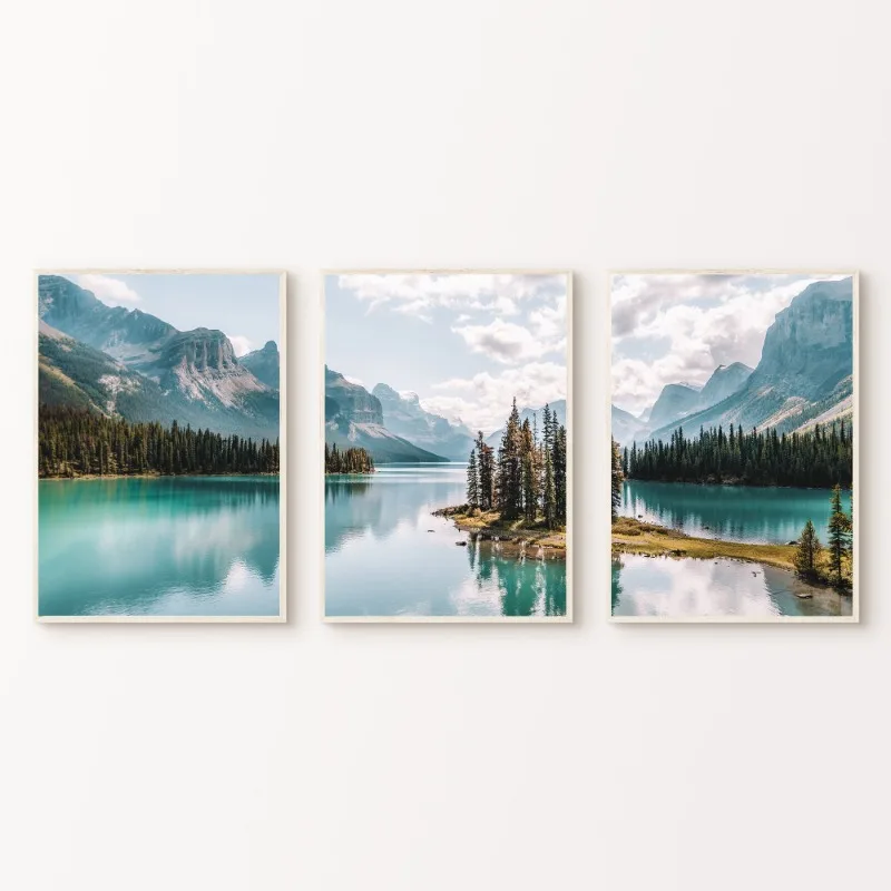 Home Decor Canada - Plakat Kanada Góry Jezioro Krajobraz Leśny