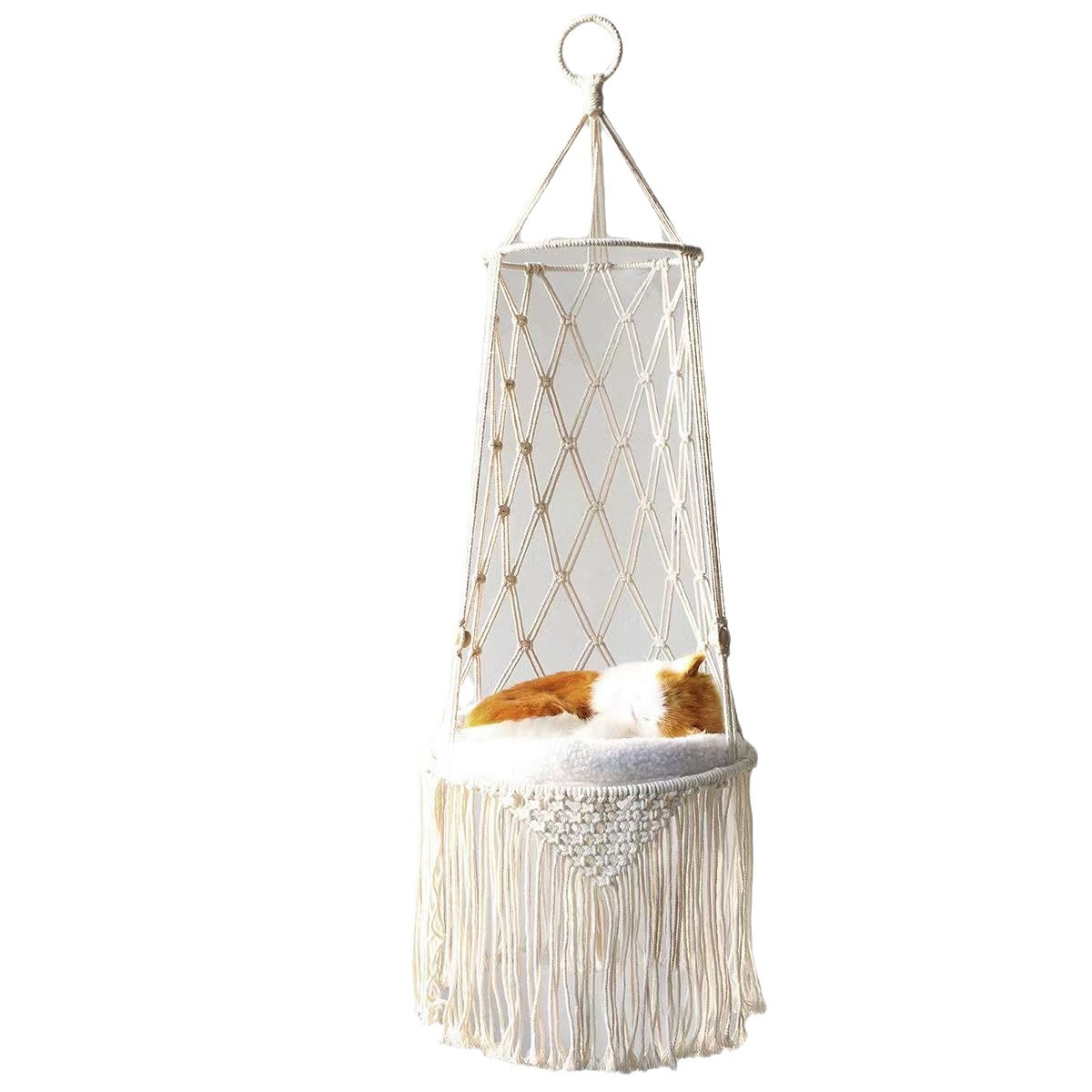 Zimowy fotel dla kota do okna, – Woven Wall Basket recenzja i cena