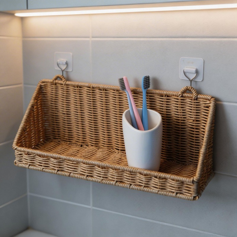 Tkany kosz wiszący z rattanu z – Woven Wall Basket recenzja i cena