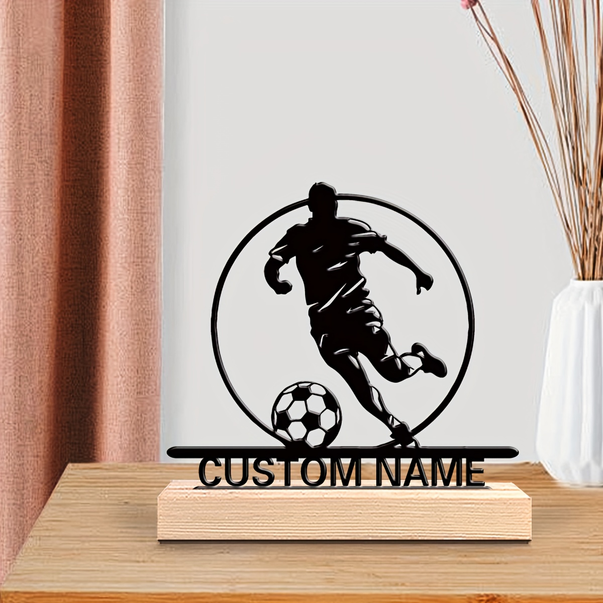 Metalowa statuetka piłkarza z  – Home Decor Com recenzja i cena