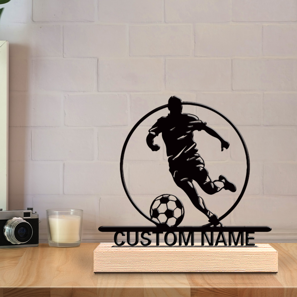Metalowa statuetka piłkarza z  – Home Decor Com recenzja i cena