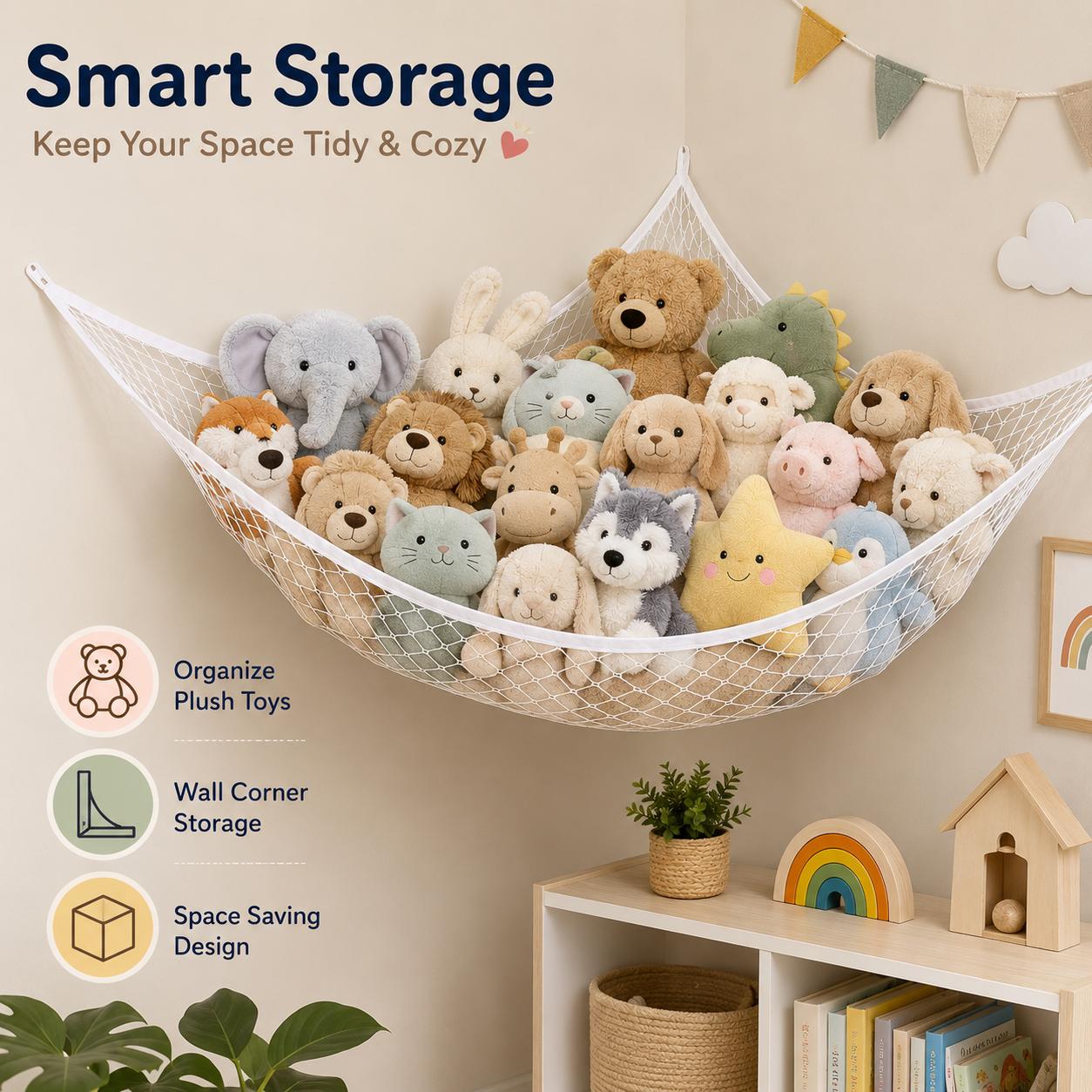 Hamak na zabawki z siatki, wis – Home Decor Com recenzja i cena