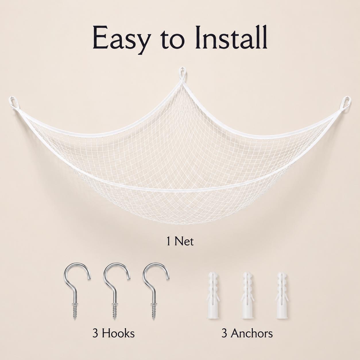 Hamak na zabawki z siatki, wis – Home Decor Com recenzja i cena