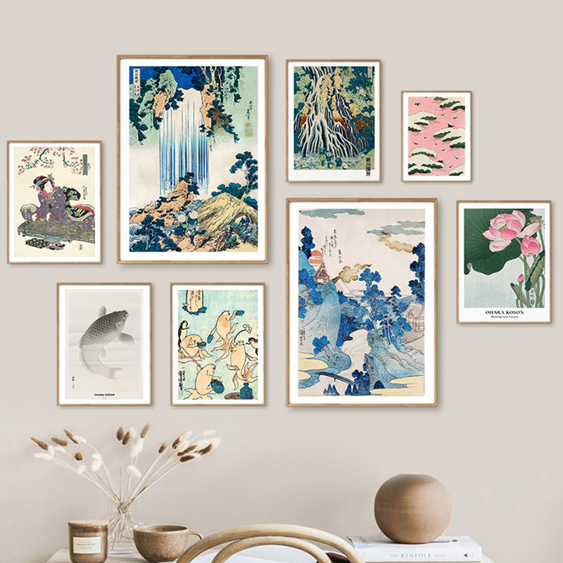 Hokusai Ohara Koson Japanese A – Home Decor Japandi recenzja i cena