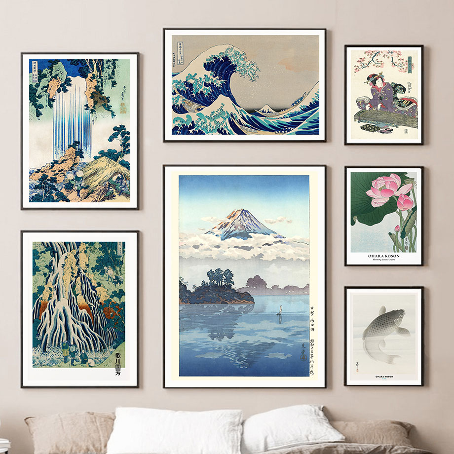 Hokusai Ohara Koson Japanese A – Home Decor Japandi recenzja i cena