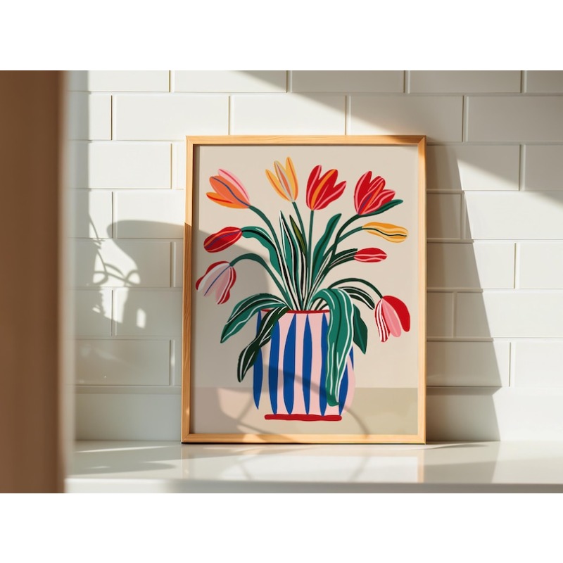 2 szt. Obrazów na płótnie z tu – Home Decor Vase With Flowers recenzja i cena