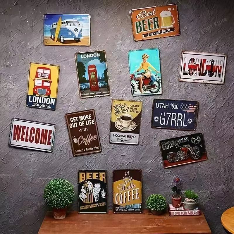 Retro Metalowy Znak Podróżnicz – Home Decor Canada recenzja i cena