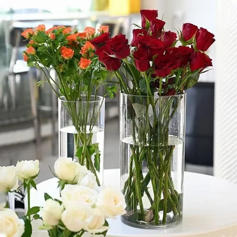 2/4 szt. Akrylowy Wazon Cylind – Home Decor Vase With Flowers recenzja i cena