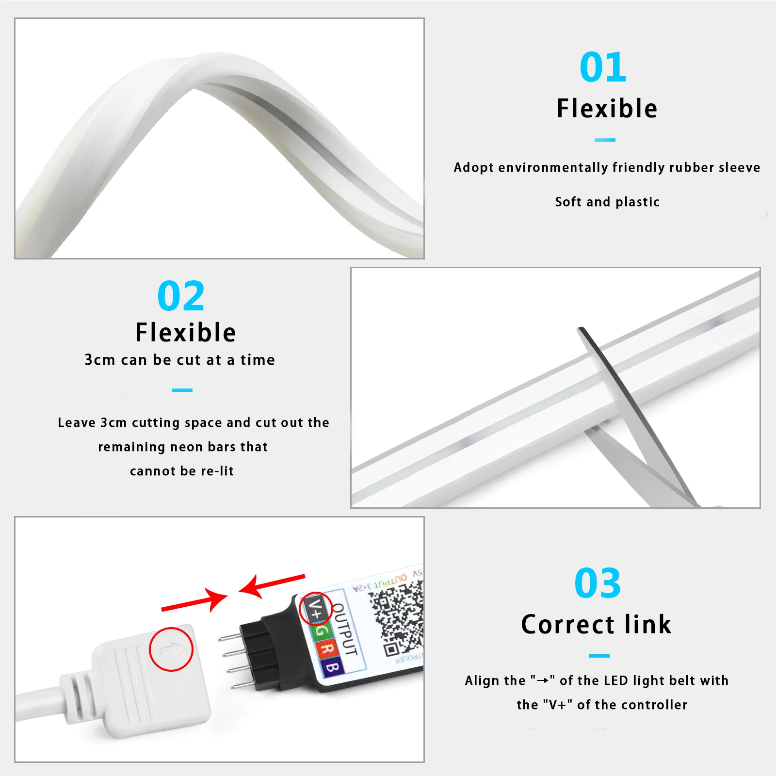 Taśma LED Neon RGB 1-5m, 5V US – Home Decor Com recenzja i cena